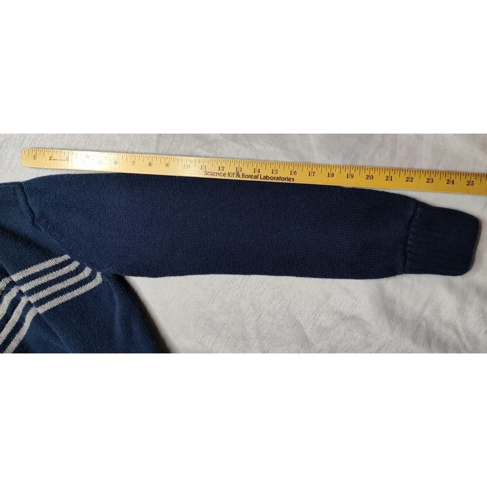 AEROPOSTALE Men Medium Blue Henley Mock Neck Cotton Acrylic Blend Sweater‎